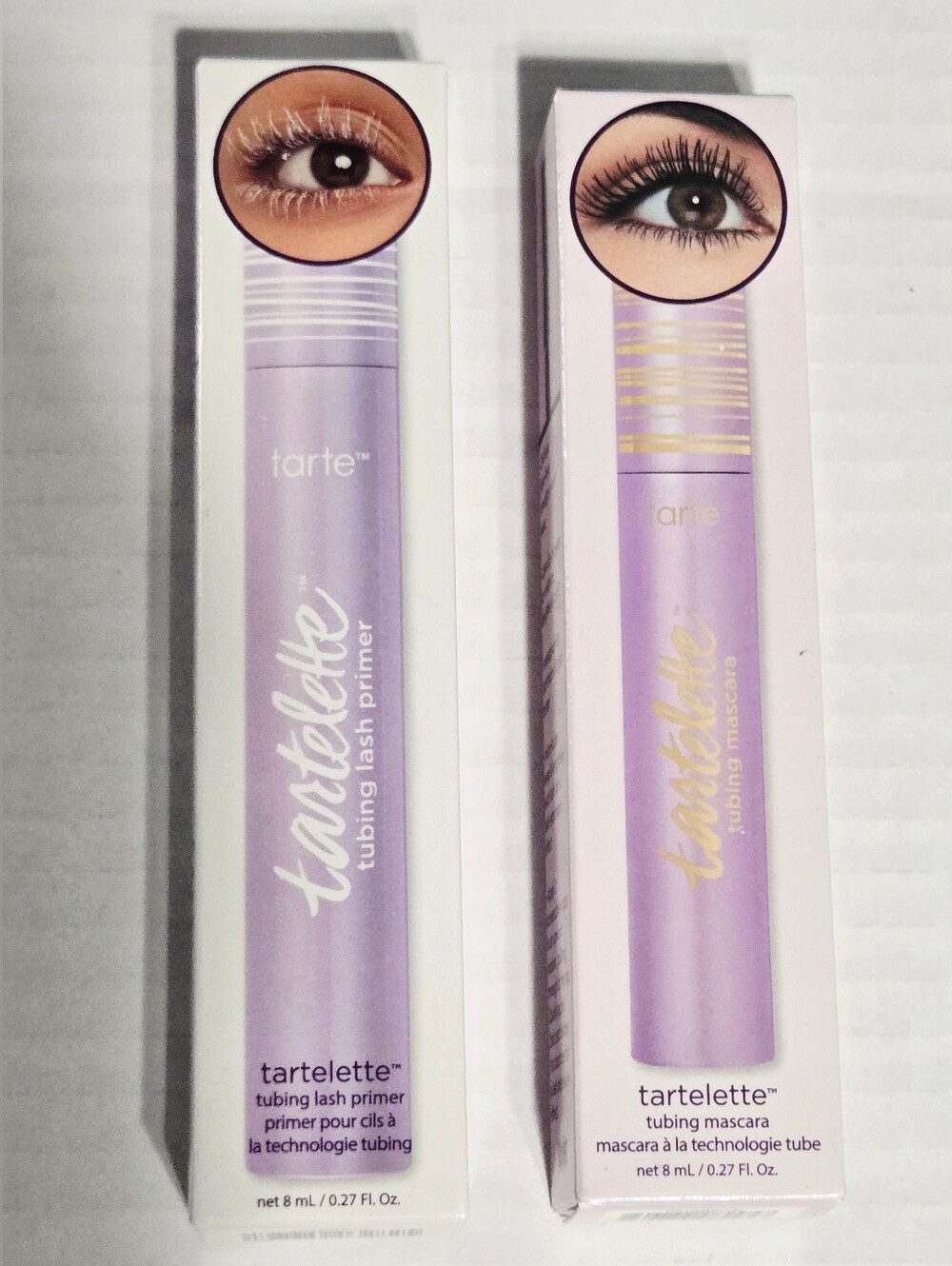 Tarte Tartelette Tubing Mascara & Tubing Lash Primer Duo Set Black 8mL New